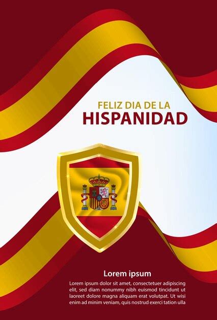 Feliz día de la hispanidad Vector Premium