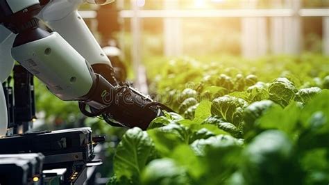 Agriculture Robotic Working In Smart Farm Future Technology With Smart