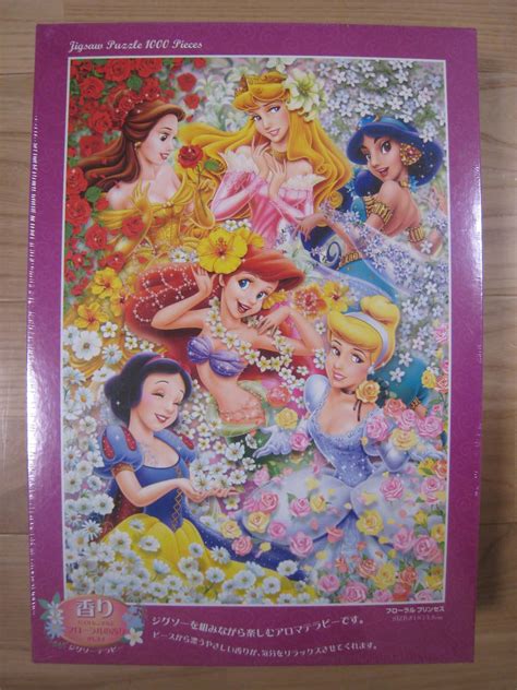 【未使用】【外箱ビニール未開封品】disneyジグゾーパズル1000ピース フローラル プリンセス ジグソーテラピー~フローラルの香り の