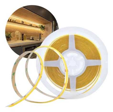 Fita Eco Profissional Cob 10w m Rolo 5m 1045lm m Dimerizável Luz Branco