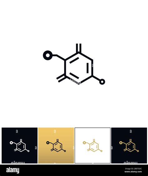 Chemical Formula Structure Vector Icon Chemical Formula Structure Pictograph On Black White