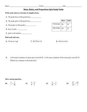 Calam O Rates Ratios And Proportions Study Guide C