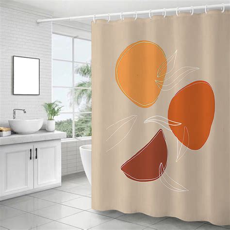 Qisiwole Aesthetic Boho Shower Curtain Abstract Modern Geometric