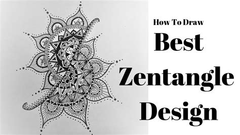 How To Draw Complex Zentangle Art Design For Beginners Tutorial Doodle