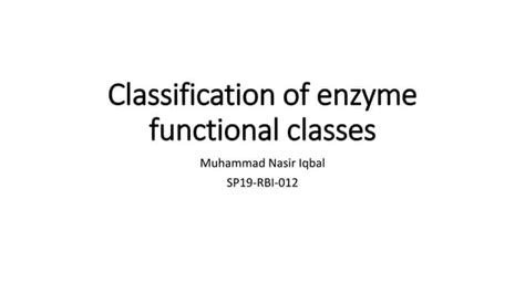 Enzymes classification | PPT