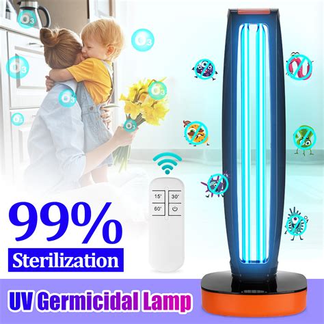 New Home UVC Ozone Ultraviolet Germicidal Lamp Remote UV Sterilization