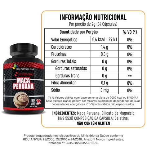 Kit Maca Peruana 500mg 3 Potes 90 Capsulas Cada Cápsulas Naturais e