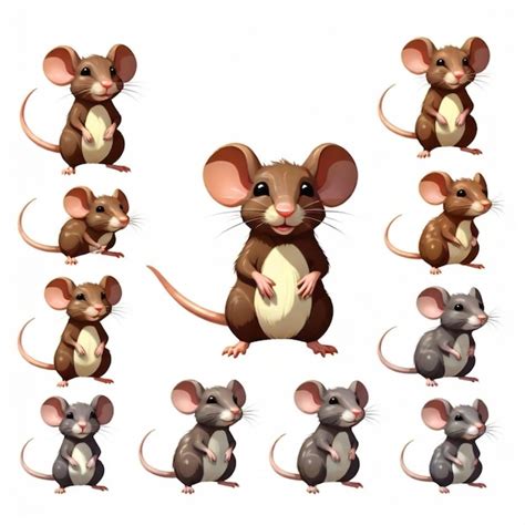 premium vector  collection  mouses   showing