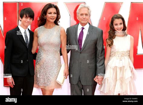 Dylan Douglas, Catherine Zeta Jones, Michael Douglas and Carys Douglas arriving for the European ...