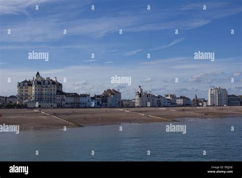 Eastbourne beach from its pier Stock Photo - Alamy