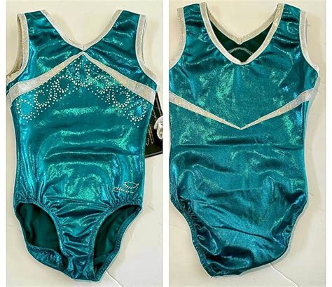 Pto19 Dreamlight Glitzed Rhinestone Gymnastics Leotard 6x 7