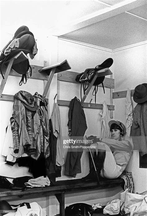 British jockey Peter Scudamore looking serious sitting in the corner ...