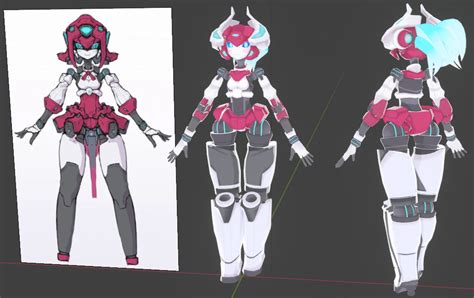 RobotGirl 3d Model by Faidosan on DeviantArt