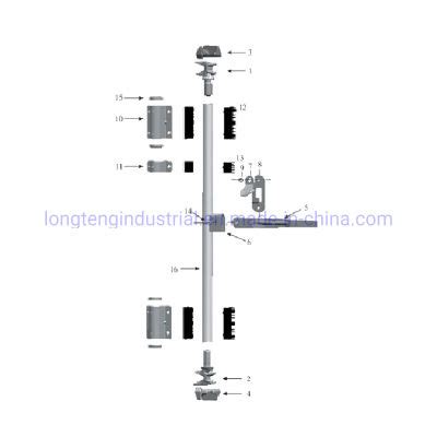 Galvanized Gear Lock Mechanism System Parts Shipping Container Locking