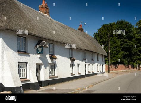 Uk England Wiltshire Netheravon High Street Clock House Terrace