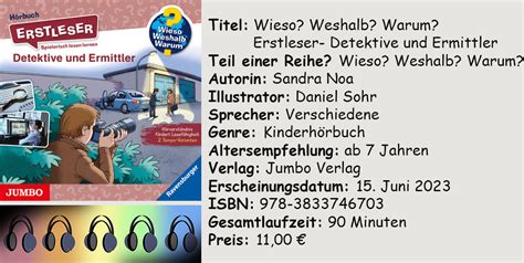 H Rbuch Rezension Wieso Weshalb Warum Erstleser Detektive Und