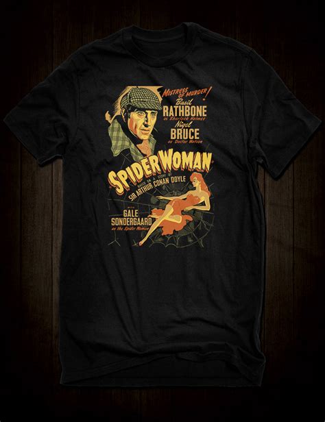 Sherlock Holmes And The Spider Woman T Shirt Hellwood Outfitters