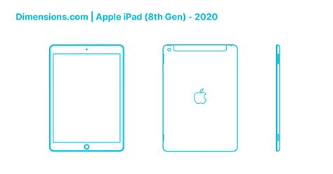 Apple Ipad 8th Gen 2020 Dimensions And Drawings