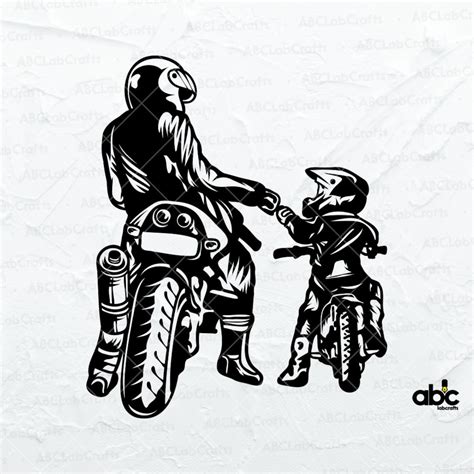 Dad And Two Sons Biker Svg File Like Father Like Son Svg Sports