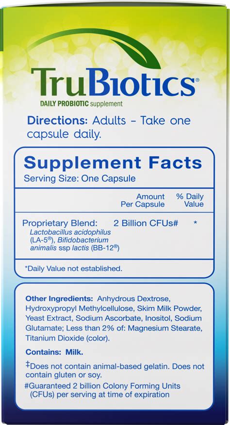 Trubiotics Capsules Trubiotics Probiotics For Digestive Health