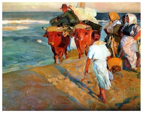 Solve Joaquín Sorolla y Bastida Sacando la Barca 1916 jigsaw puzzle