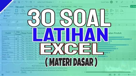 Latihan Soal Tes Excel Dan Penjelasan Praktik Langsung YouTube