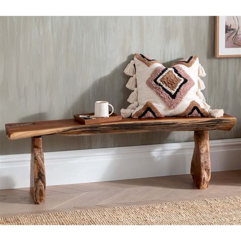 Rustic Teak Root Bench No Back Modern And Contemporary Furniture