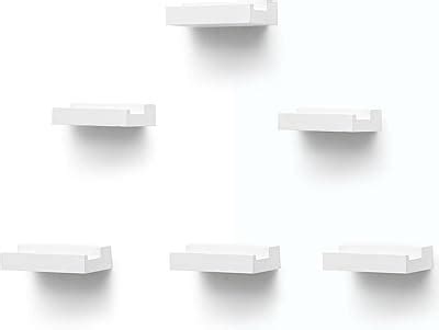 Woltu Floating Shelves White Cube Wall Shelves Set Of Shelf Unit Cd