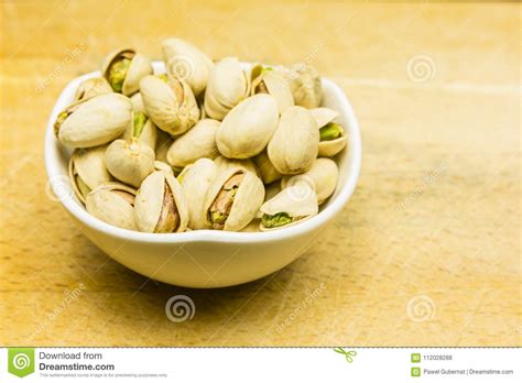 Bowl With Unshelled Roasted Pistachios Stock Photo Image Of Bowl