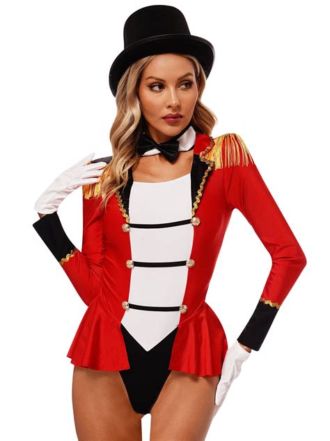 Iefiel Womens Circus Ringmaster Cosplay Costume Carnival Masquerade