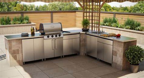 Stainless Steel Outdoor Kitchen Cabinets Cocina Exterior Cocinas