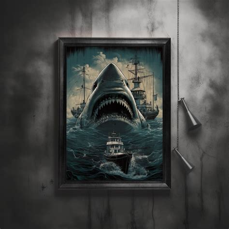 Jaws Poster Jaws Downloadable Poster Jaws Digital Art Jaws Home Decor ...