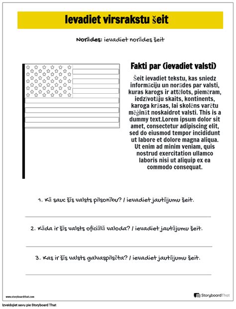 Jautra Fakta Karoga Darblapa Storyboard Por Lv Examples