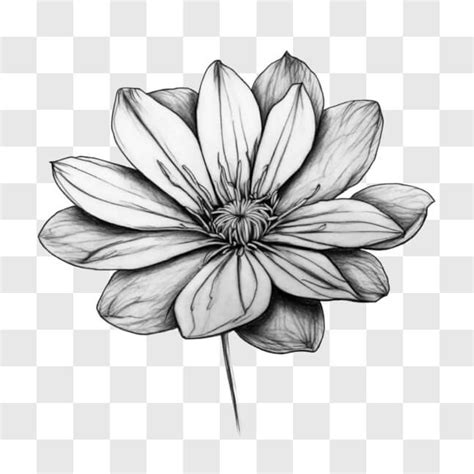 Descarga Dibujo De Flor En Blanco Y Negro Proyecto De Arte Sketches