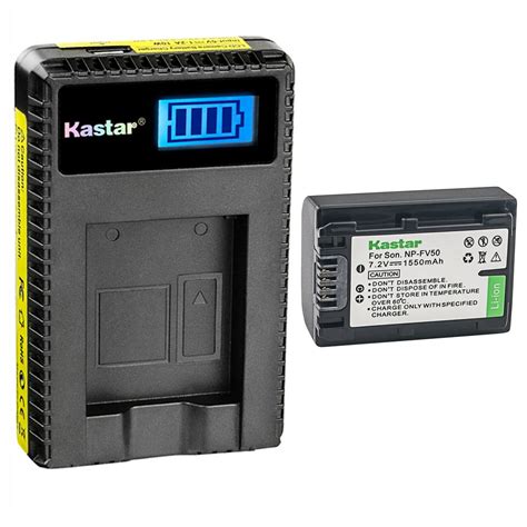 Kastar Battery LCD Charger For Sony NP FV30 DCR PJ5 DCR SR15 DCR SR20