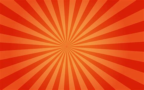 Sun Rays Retro Vintage Style On Orange Background Sunburst Pattern