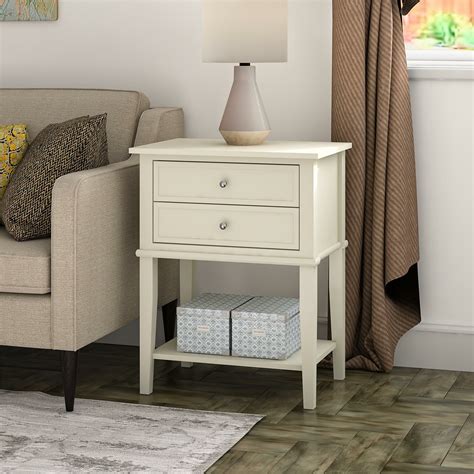 Beachcrest Home Dmitry 2 Drawer End Table And Reviews Wayfair Canada