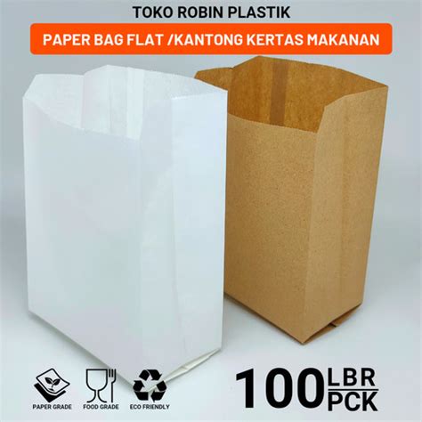 Jual Paper Bag Kantong Kertas Makanan Roti Snack Food Grade