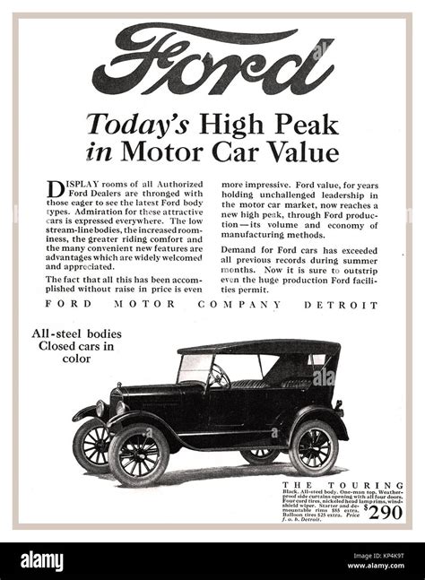 Vintage 1900's Advertisement for 1926 Ford (Model T) motorcar Detroit ...