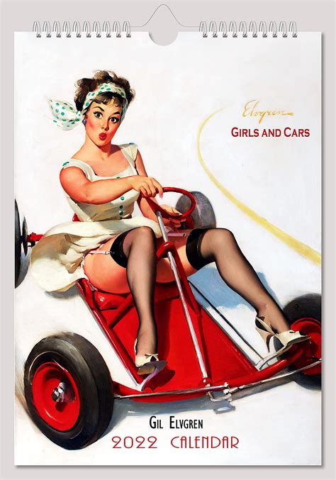 Buy Artzilla Gil Elvgren Cars Edition Wall 2022 Pin Up Glam Sexy Girl