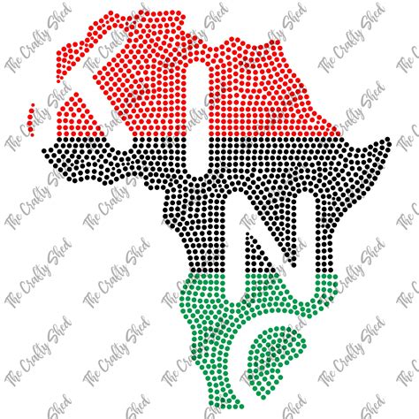 Africa King Rhinestone Transfer The Crafty Shed