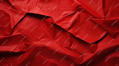 Premium Photo Red Crumpled Paper Texture Blank Background With