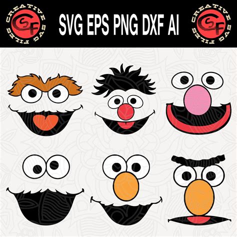 Sesame Street Svg Elmo Svg Silhouette Svg Cookie Monster Images And