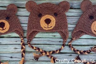 Bear Beanie Crochet Pattern Graphic By Crafty Creations Creative Fabrica