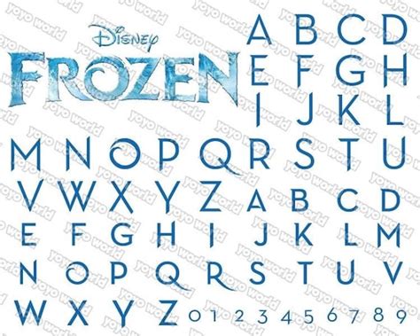 Frozen Font Frozen 2 Font Frozen Letter Font Frozen Font | Etsy