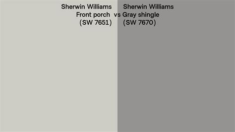 Sherwin Williams Front Porch Vs Gray Shingle Side By Side Comparison