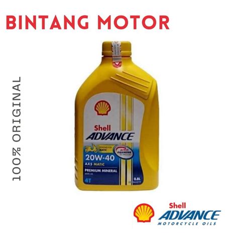 Jual Oli Motor Shell Advance Ax Matic W Ml Original Shopee