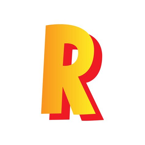 Letter R, comic style typeface with transparent background. png file ...