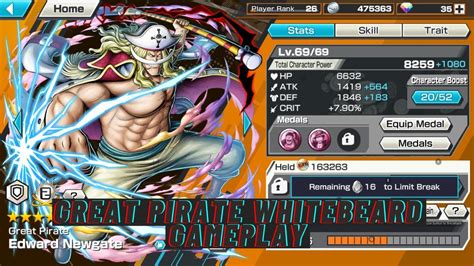 The Greatest Defender In The Game Great Pirate Whitebeard Opbr