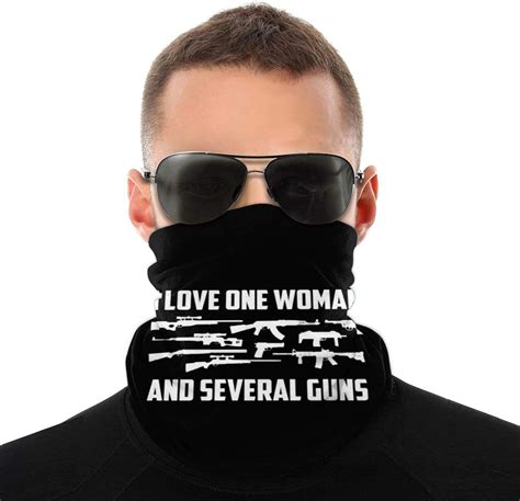 I Love One Women And Several Guns Boho Bandana Balaclava Headband For